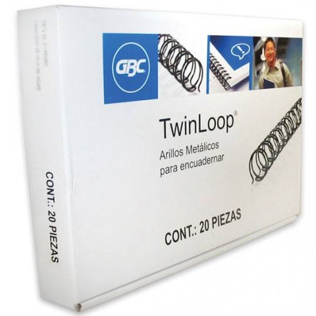 GUSANO DE ARILLO METALICO GBC DE 1/2 PULGADA PASO 3:1 HASTA 86 A 95 HOJAS COLOR NEGRO 1 PAQUETE CON 20 PIEZAS - Envío Gratuito