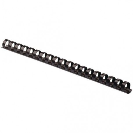 GUSANO DE PLASTICO FELLOWES DE 1/2 PULGADA PASO 90 HOJAS HASTA 90 HOJAS COLOR NEGRO 1 PAQUETE CON 25 PIEZAS - Envío Gratuito