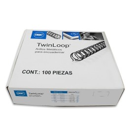 GUSANO DE ARILLO METALICO GBC DE 5/16 PULGADA PASO 3:1 HASTA 36 A 45 HOJAS COLOR NEGRO 1 PAQUETE CON 100 PIEZAS - Envío Gratuito