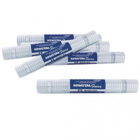 MICA AUTOADHERIBLE TAMAÑO 45 X 20 M JANEL KRYSTAL FORRO FORMA FLEXIBLE 75 MICRONES 1 ROLLO - Envío Gratuito
