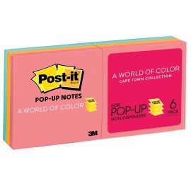 NOTA ADHESIVA REMOVIBLE POST IT 3301NEO COLORES NEON FORMA CUADRADA 600 HOJAS - Envío Gratuito