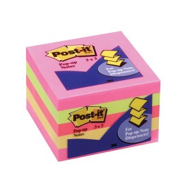 NOTA ADHESIVA REMOVIBLE POST IT 33015AL COLORES NEON FORMA CUADRADA 450 HOJAS - Envío Gratuito