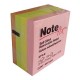 NOTA ADHESIVA REMOVIBLE NOTE-FIX NF4-N COLORES NEON FORMA CUADRADA 400 HOJAS - Envío Gratuito
