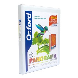 CARPETA DE VINIL PANORAMICA ARILLO EN O DE 0.5 PULGADAS COLOR BLANCA OXFORD PANORAMA 1 PIEZA - Envío Gratuito