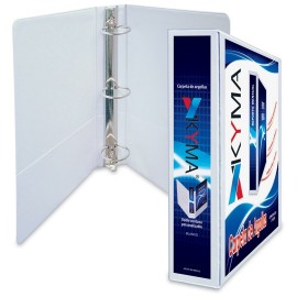 CARPETA DE VINIL PANORAMICA ARILLO EN O DE 2.5 PULGADAS COLOR BLANCA KYMA 250BCO 1 PIEZA - Envío Gratuito