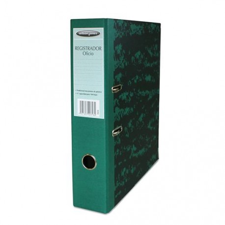 REGISTRADOR DE CARTON MARMOLEADO CLASICO ARILLO EN O DE 1 PULGADA COLOR VERDE WILSON JONES ACCO 1 PIEZA - Envío Gratuito