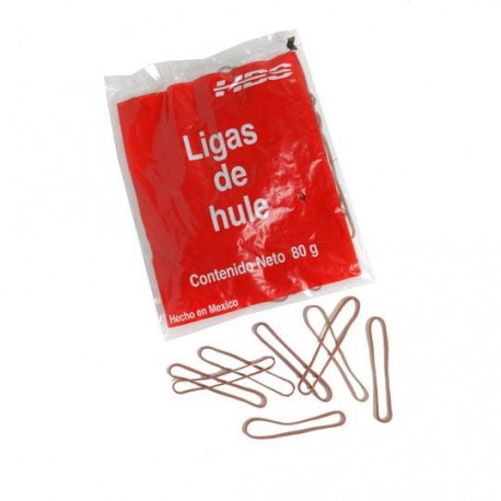LIGA DE HULE NATURAL HERCULES NUMERO 18 COLOR BEIGE PAQUETE CON 80GR - Envío Gratuito