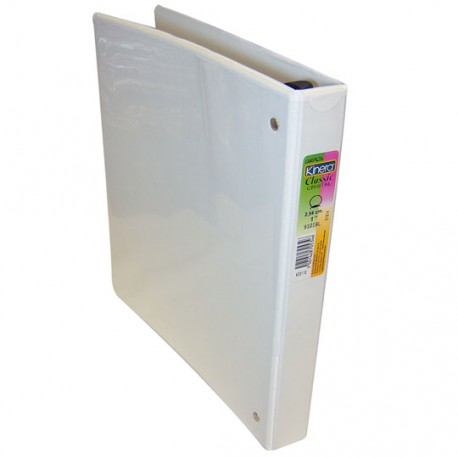 CARPETA DE VINIL PANORAMICA ARILLO EN O DE 1 PULGADA COLOR BLANCA KINERA 9101BL 1 PIEZA - Envío Gratuito