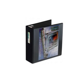 CARPETA DE VINIL PANORAMICA TAMAÑO CARTA ARILLO EN O DE 3 PULGADAS COLOR NEGRA KINERA 9301NE - Envío Gratuito