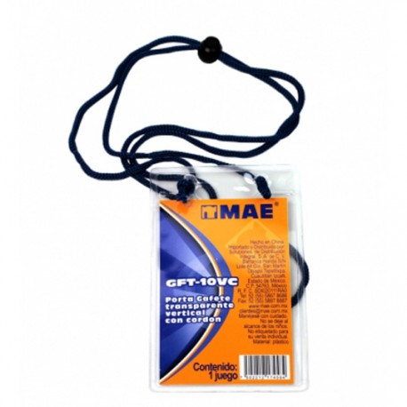 GAFETE VERTICAL CON CORDON MAE GFT-10VC DE PLASTICO PAQUETE CON 50 PIEZAS - Envío Gratuito