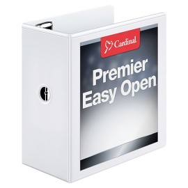 CARPETA DE VINIL PANORAMICA TAMAÑO CARTA ARILLO EN D DE 5 PULGADAS COLOR BLANCA CARDINAL 10350 - Envío Gratuito