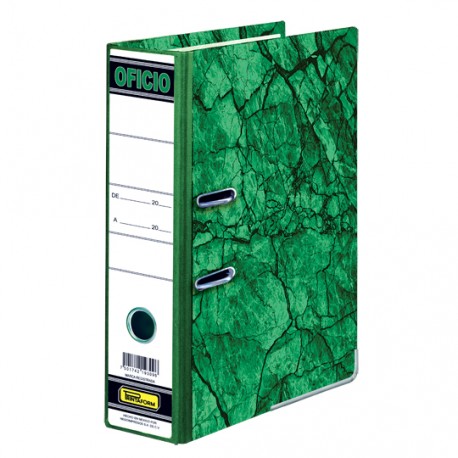 REGISTRADOR DE CARTON MARMOLEADO CLASICO TAMAÑO OFICIO ARILLO EN D DE 2.5 PULGADAS COLOR VERDE PRINTAFORM REGOFI - Envío Gratuit