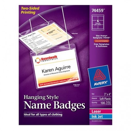 GAFETE HORIZONTAL CON CORDON AVERY 74520 DE PLASTICO PAQUETE CON 50 PIEZAS - Envío Gratuito