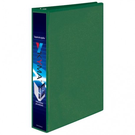 CARPETA DE VINIL BASICA ARILLO EN O DE 1 PULGADA COLOR VERDE KYMA KYMA 1 PIEZA - Envío Gratuito