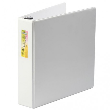 CARPETA DE VINIL PANORAMICA ARILLO EN O DE 2 PULGADAS COLOR BLANCA KINERA 9201BL 1 PIEZA - Envío Gratuito