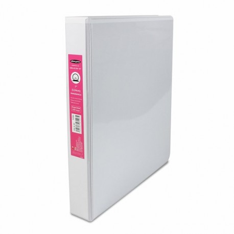 CARPETA DE VINIL PANORAMICA ARILLO EN O DE 1 PULGADAS COLOR BLANCA WILSON JONES 361 1 PIEZA - Envío Gratuito