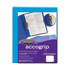 FOLDER DE PAPEL TAMAÑO CARTA ACCO ACCOGRIP P0967 TIPO CARPETA COLOR AZUL CLARO 1 PQ C/4 PZS - Envío Gratuito