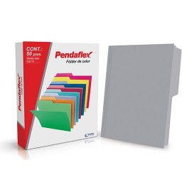 FOLDER DE PAPEL TAMAÑO CARTA TOPS PRODUCTS PENDAFLEX 05012GR TIPO 1/2 CEJA COLOR GRIS 1 PQ C/50 PZS - Envío Gratuito