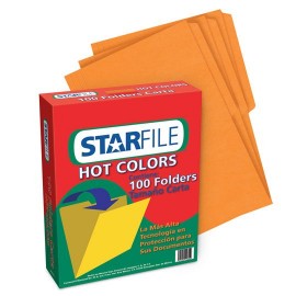 FOLDER DE PAPEL TAMAÑO CARTA MAPASA STAR FILE PH0027 TIPO 1/2 CEJA COLOR NARANJA 1 PQ C/100 PZS - Envío Gratuito