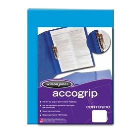 FOLDER DE PAPEL TAMAÑO CARTA ACCO ACCOGRIP P0976 TIPO CARPETA COLOR AZUL CLARO 1 PQ C/4 PZS - Envío Gratuito