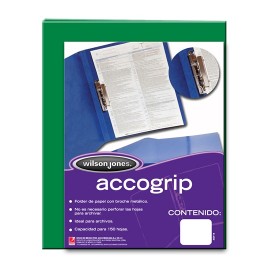 FOLDER DE PAPEL TAMAÑO CARTA ACCO ACCOGRIP P4781 TIPO CARPETA COLOR VERDE OSCURO 1 PQ C/4 PZS - Envío Gratuito