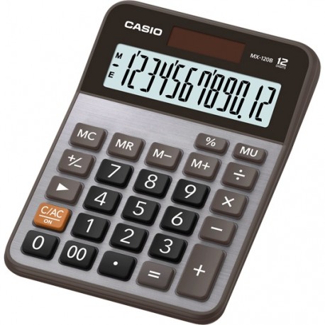 CALCULADORA SEMI-ESCRITORIO CASIO MX-120B-S-MC 12 DIGITOS - Envío Gratuito