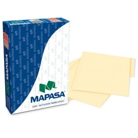 FOLDER DE PAPEL TAMAÑO OFICIO MAPASA MAPASA PC0002 TIPO 1/2 CEJA COLOR CREMA 1 PQ C/100 PZS - Envío Gratuito
