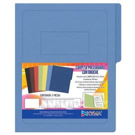 FOLDER DE PAPEL TAMAÑO CARTA KYMA KYMA PTCAZC TIPO CARPETA COLOR AZUL CLARO 1 PQ C/5 PZS - Envío Gratuito