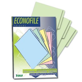 FOLDER DE PAPEL TAMAÑO OFICIO IRASA ECONOFILE1405 TIPO 1/2 CEJA COLOR VERDE 1 PQ C/100 PZS - Envío Gratuito