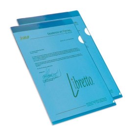 FOLDER DE POLIPROPILENO TAMAÑO CARTA IRASA LIBRETTO TIPO PORTADOCUMENTOS COLOR AZUL 1 PIEZA - Envío Gratuito