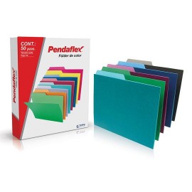 FOLDER DE PAPEL TAMAÑO CARTA TOPS PRODUCTS PENDAFLEX 05012SE TIPO 1/2 CEJA COLOR SURTIDO 1 PQ C/50 PZS - Envío Gratuito