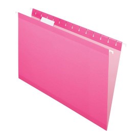FOLDER DE PAPEL TAMAÑO OFICIO TOPS PRODUCTS PENDAFLEX 4153PIN TIPO COLGANTE COLOR ROSA 1 PQ C/25 PZS - Envío Gratuito