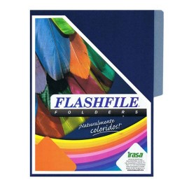 FOLDER DE PAPEL TAMAÑO CARTA IRASA FLASHFILE 0453 TIPO 1/2 CEJA COLOR AZUL 1 PQ C/25 PZS - Envío Gratuito