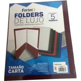 Folder laminado cta color vino c/5 - Envío Gratuito