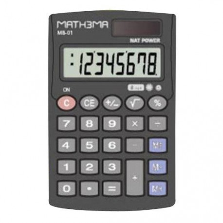 CALCULADORA BASICA MAHTEMA MB-01 8 DIGITOS - Envío Gratuito
