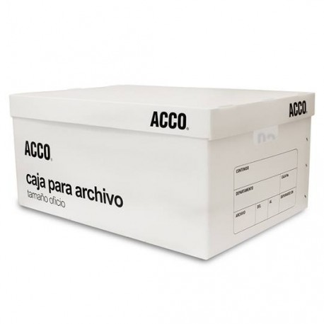 CAJA PARA ARCHIVO TAMAÑO OFICIO ACCO DE PLASTICO DE 38 X 50 X 26 CM 1 PIEZA - Envío Gratuito