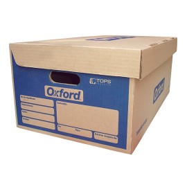 CAJA PARA ARCHIVO TAMAÑO CARTA OXFORD DE CARTON DE 31 X 24 X 25 CM 1 PIEZA - Envío Gratuito