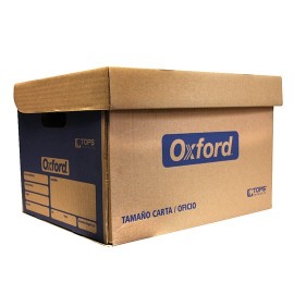 CAJA PARA ARCHIVO TAMAÑO OFICIO OXFORD DE CARTON DE 32 X 25.5 X 26 CM 1 PIEZA - Envío Gratuito