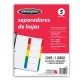 SEPARADOR WILSON JONES P2455 TAMAÑO CARTA CON 5 DIVISIONES DE PAPEL CON CEJAS MULTICOLOR 1 JUEGO - Envío Gratuito