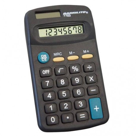CALCULADORA DE BOLSILLO BARRILITO 7723 8 DIGITOS - Envío Gratuito