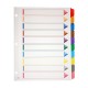 SEPARADOR OXFORD 200100 TAMAÑO CARTA CON 10 DIVISIONES DE PAPEL CON CEJAS MULTICOLOR 1 JUEGO - Envío Gratuito