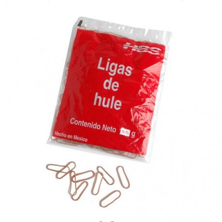 LIGA DE HULE NATURAL HERCULES NUMERO 12 COLOR BEIGE PAQUETE CON 80GR - Envío Gratuito