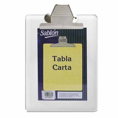 TABLA SUJETAPAPEL AZOR 2313CR TAMAÑO CARTA DE ACRILICO CON BROCHE METALICO 1 PIEZA - Envío Gratuito
