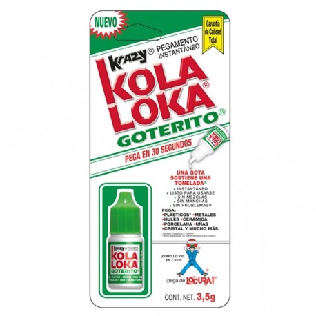 PEGAMENTO INSTANTANEO KOLA LOKA GOTERITO COLOR TRANSPARENTE 3.5 GR - Envío Gratuito
