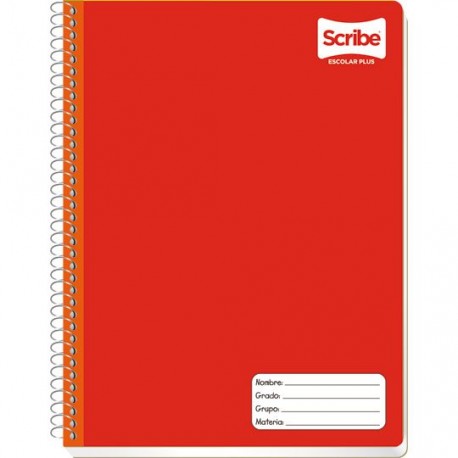 CUADERNO PROFESIONAL CUADRO CHICO SCRIBE S7972 DE 100 HOJAS PASTA SEMI RIGIDA TIPO METALICO 1 PIEZA - Envío Gratuito