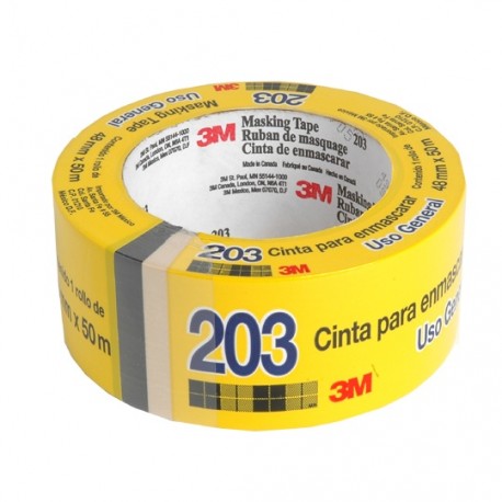 CINTA ADHESIVA MASKING TAPE SCOTCH 203 COLOR BEIGE DE 48 MM X 50 M 1 PZA - Envío Gratuito