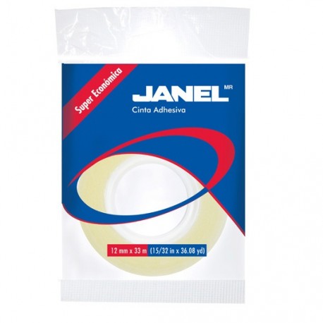 CINTA ADHESIVA CORTE FACIL JANEL 255 TRANSPARENTE DE 12 MM X 3 3M 1 PZA - Envío Gratuito