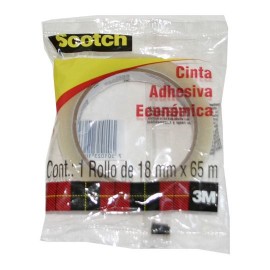 CINTA ADHESIVA DE POLIPROPILENO SCOTCH BOPP TRANSPARENTE DE 18 MM X 65 M 1 PZA - Envío Gratuito