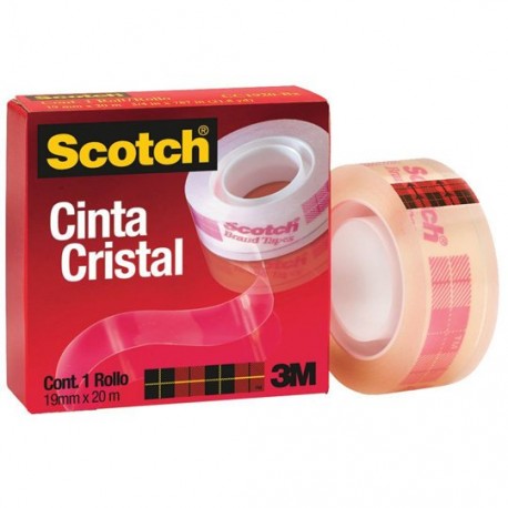 CINTA ADHESIVA CORTE FACIL SCOTCH CC1920 CRISTAL DE 19 MM X 20 M 1 PZA - Envío Gratuito