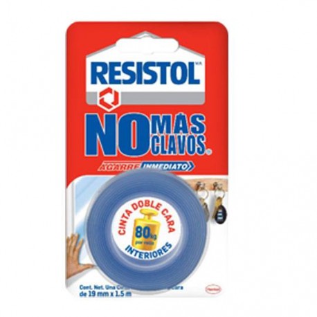 CINTA ADHESIVA DOBLE CARA RESISTOL A80 COLOR MORADO DE 19MM X 1.5 M 1 PZA - Envío Gratuito